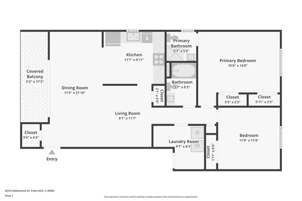$240,000 | 8218 Cobblestone Drive, Unit 3D, Palos Hills, IL 60465
