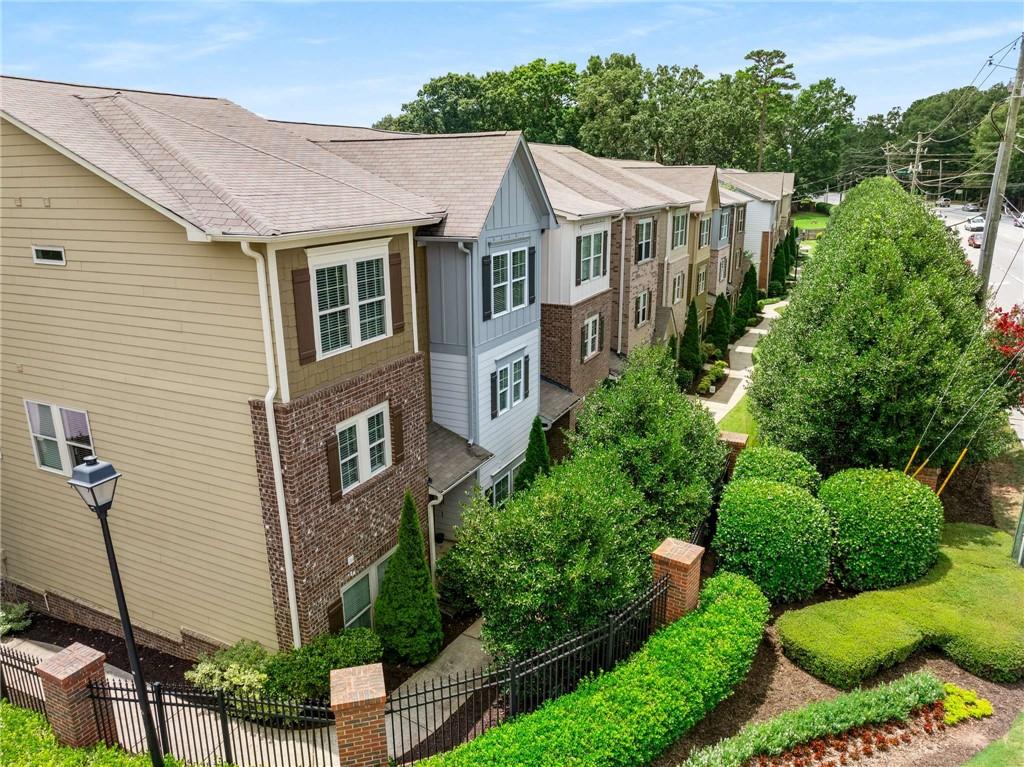 3084 Turman Circle Decatur, GA 30033 - Photo 35 of 36 a aerial view of a house with a yard and potted plants