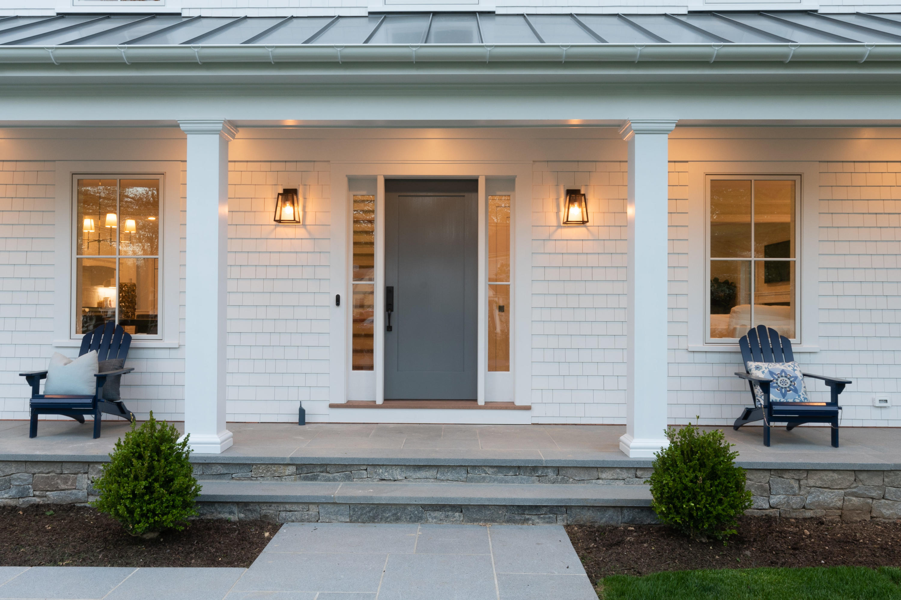 113 Hollow Tree Ridge Road Darien, CT 06820 - Photo 5 of 48 a view of front door of house with potted plants