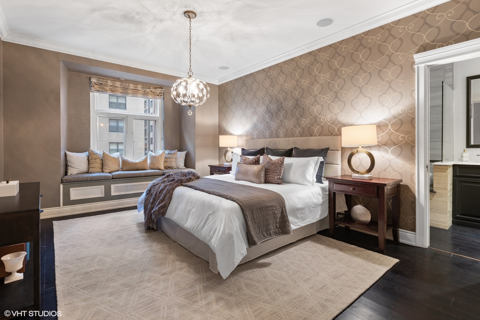 222 East Chestnut Street, Unit 8A Chicago, IL 60611 - Photo 14 of 41 a bedroom with a bed and a table