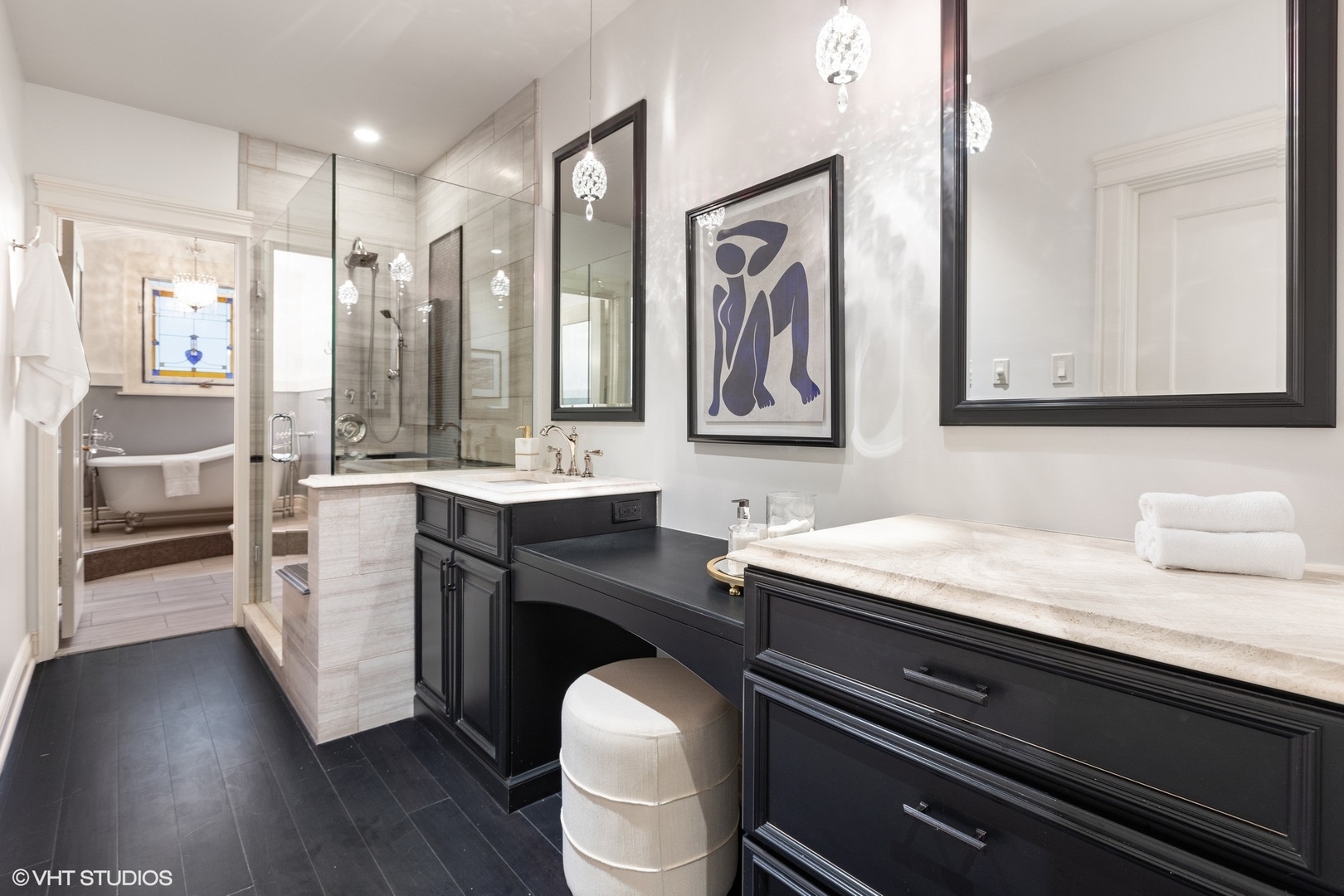 222 East Chestnut Street, Unit 8A Chicago, IL 60611 - Photo 16 of 41 a bathroom with a sink and a mirror