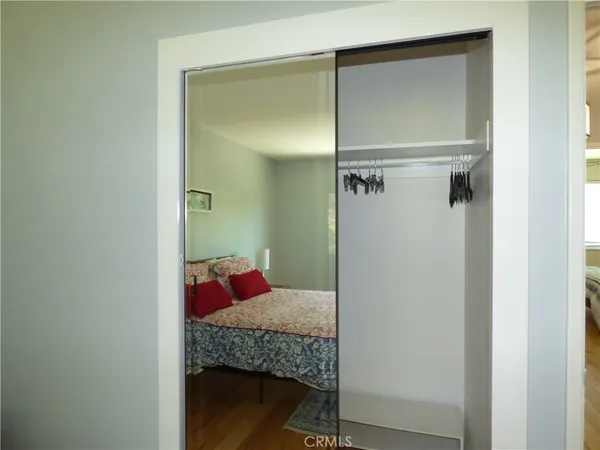 a bathroom with a mirror