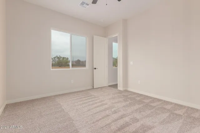 an empty room with a window