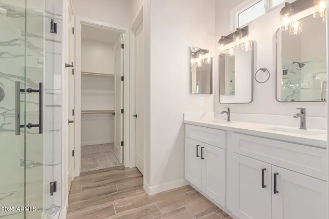 a view of small space with racks on the wall