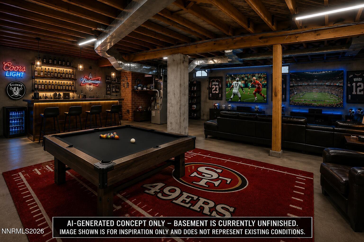 2265 Lindley Way Reno, NV 89509 - Photo 55 of 68 Sports room basement render