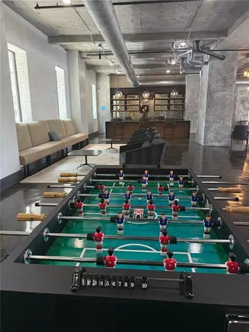 a room with lots of flowers and fruits