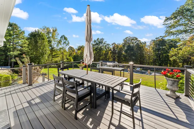 a view of a lake with a city