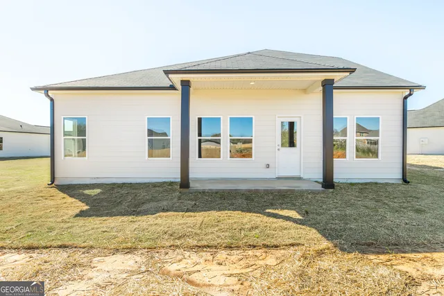 a front view of a house