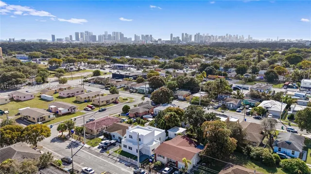 an aerial view of a city