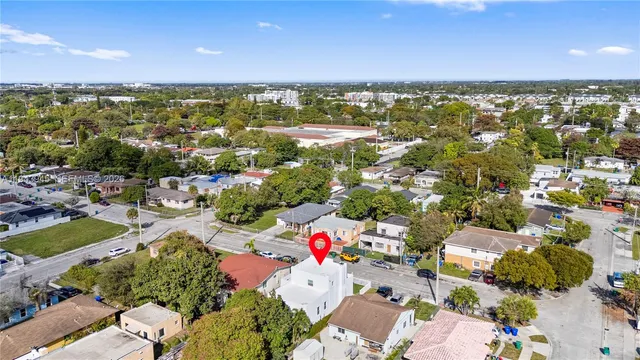 an aerial view of residential building with outdoor space