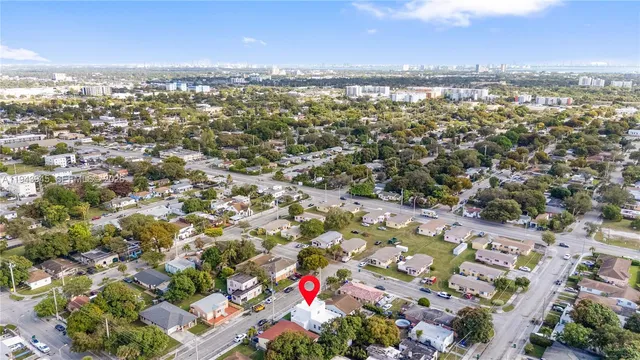 an aerial view of multiple house