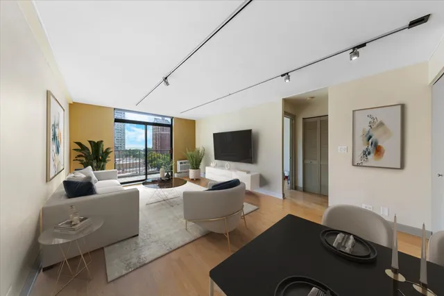a kitchen with stove cabinets and a refrigerator