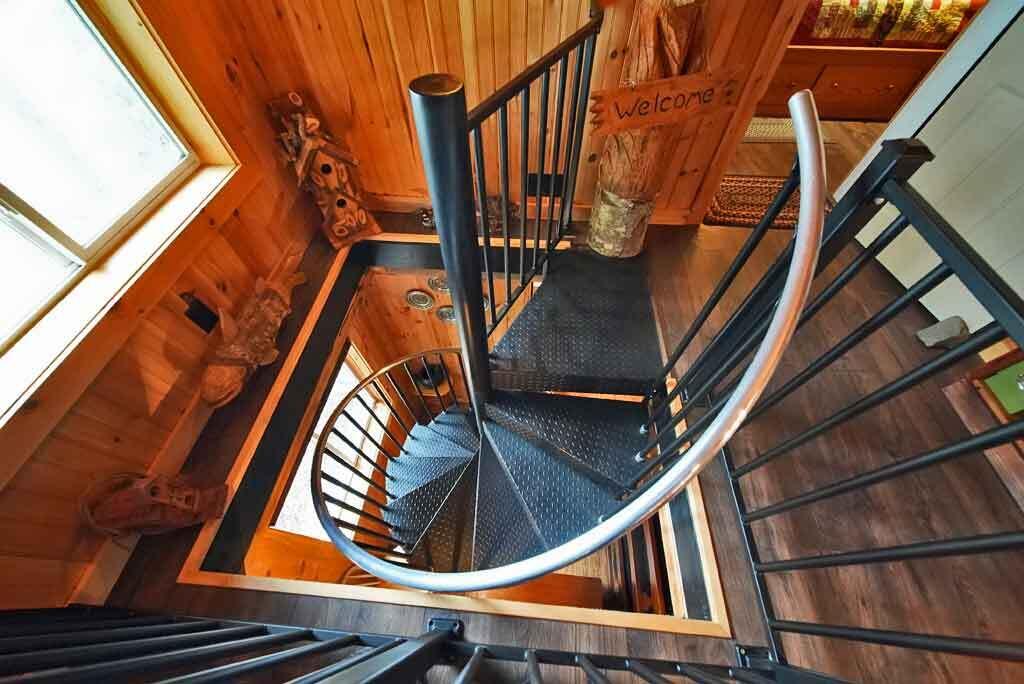 134 Sandy Beach Road Danforth, ME 04424 - Photo 41 of 88 maine-lake-home-staircase