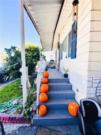 a outdoor space with sitting area