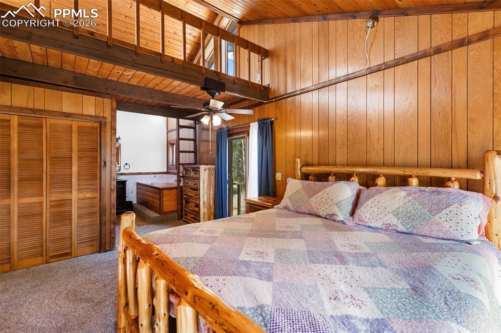 351 Porphry Road Florissant, CO 80816 - Photo 15 of 43 Primary Bedroom with deck