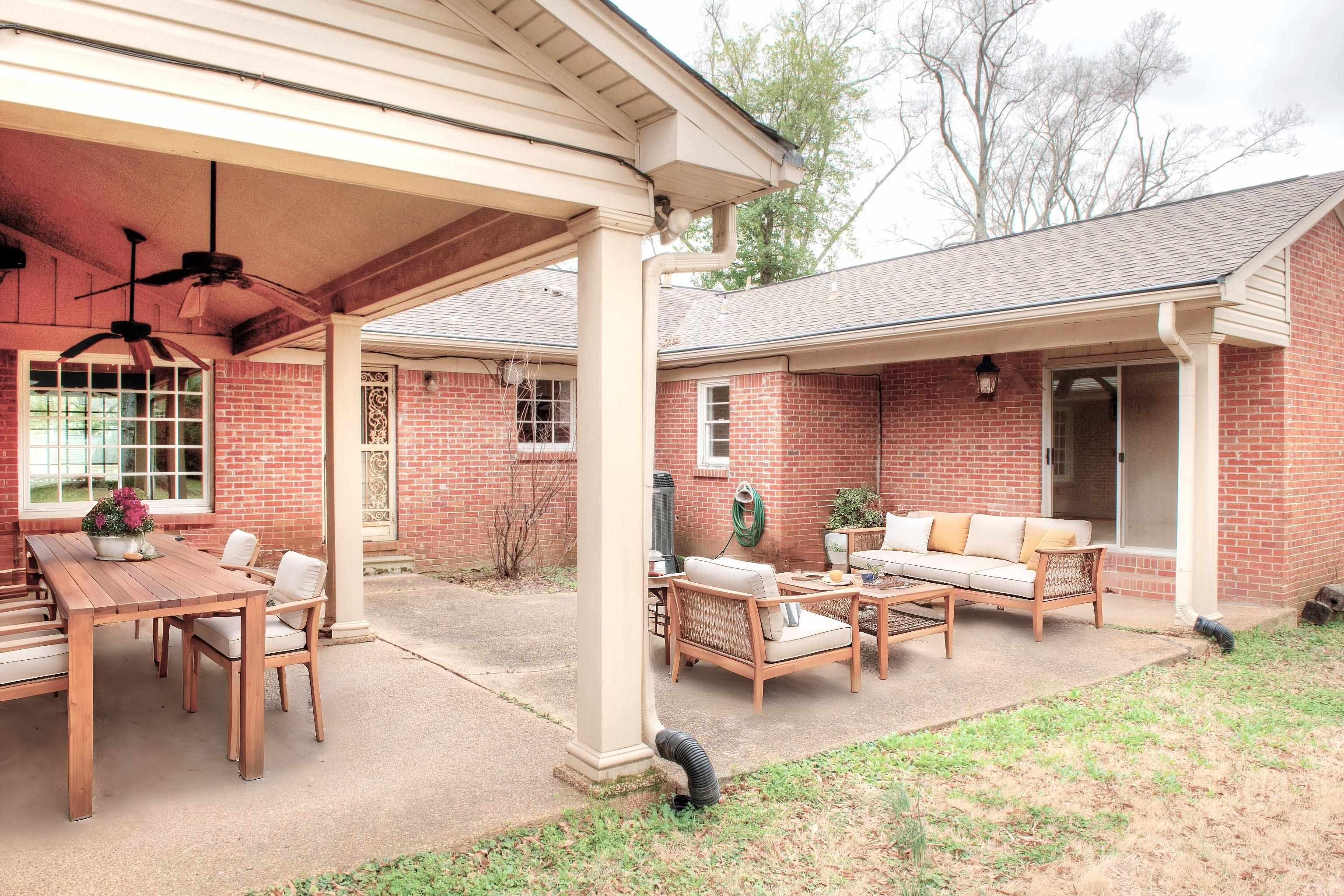 5270 Cole Road Memphis, TN 38120 - Photo 16 of 20 Several Patio Areas to Choose From - Covered Spaces Outside the Den and Primary Suite, plus Open Areas as well.