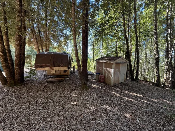 a backyard of a house