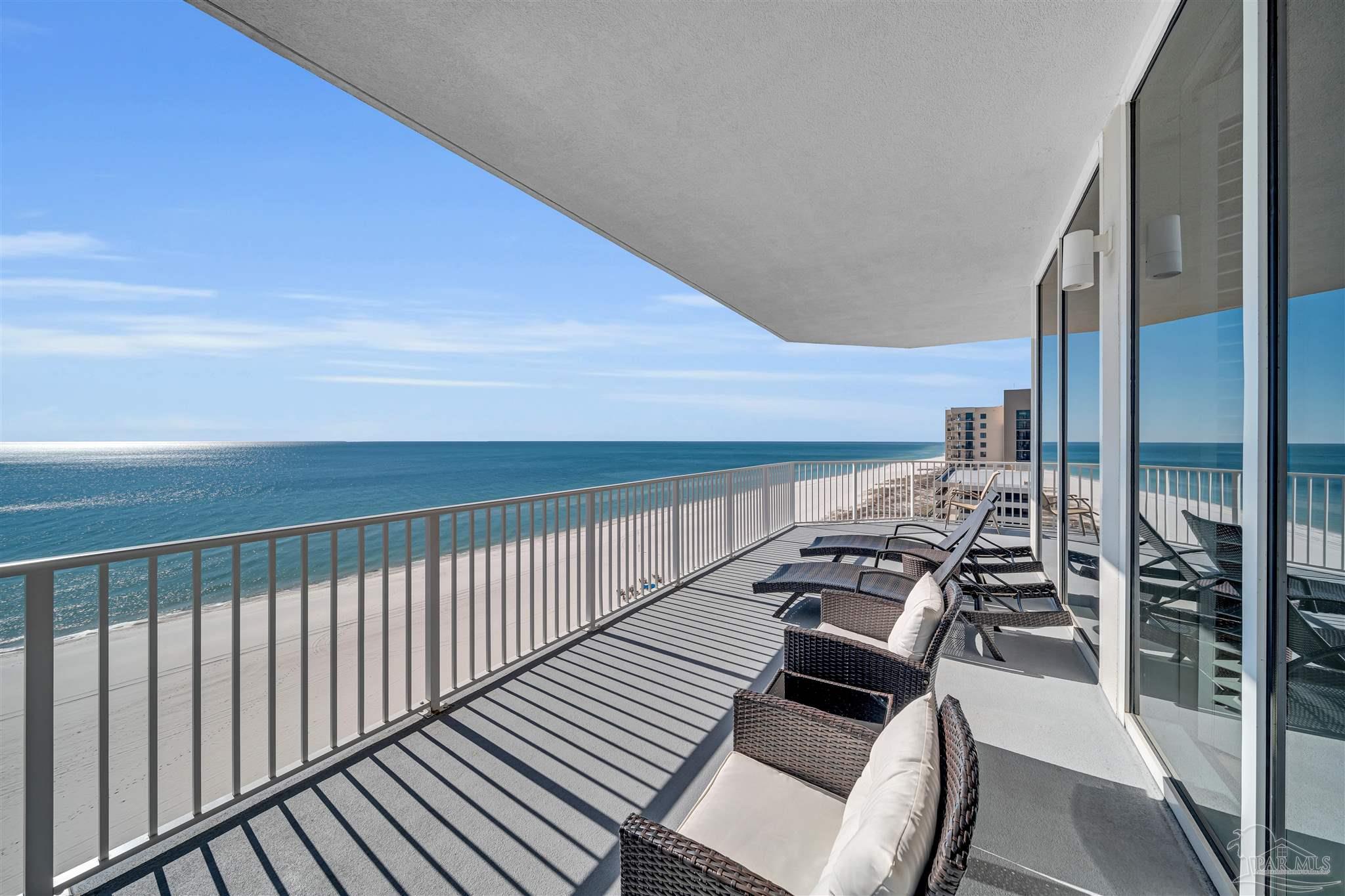 17361 Perdido Key Drive, Unit 1002W Perdido Key, FL 32507 - Photo 35 of 64 a view of balcony with wooden floor