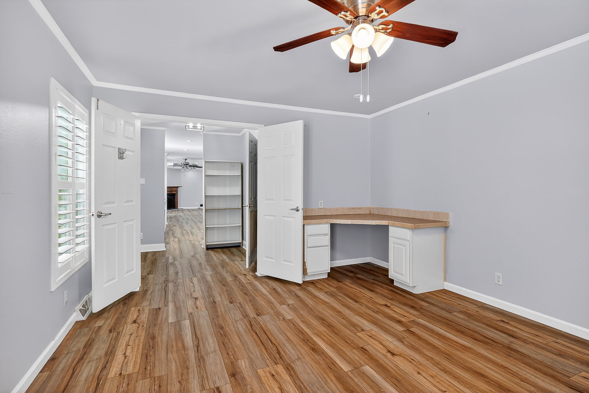 16130 Buffalo Valley Road Silver Point, TN 38582 - Photo 30 of 47 a view of empty room with wooden floor and fan