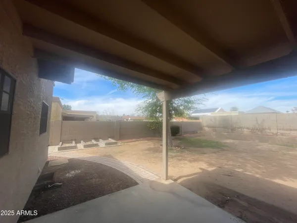 a view of a glass door