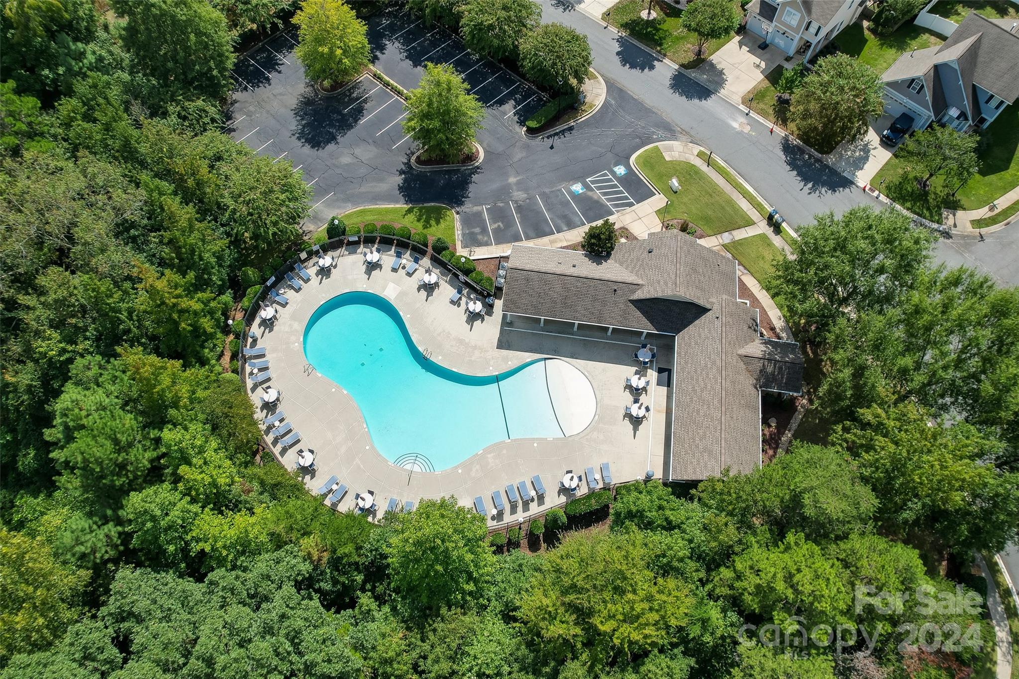 296 Sand Paver Way Fort Mill, SC 29708 - Photo 36 of 41 an aerial view of a house with swimming pool and outdoor seating