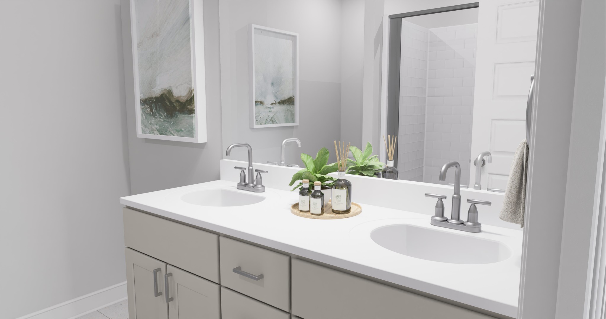 161 Rothwood Pvt Hendersonville, TN 37075 - Photo 28 of 29 a bathroom with double sink and a mirror