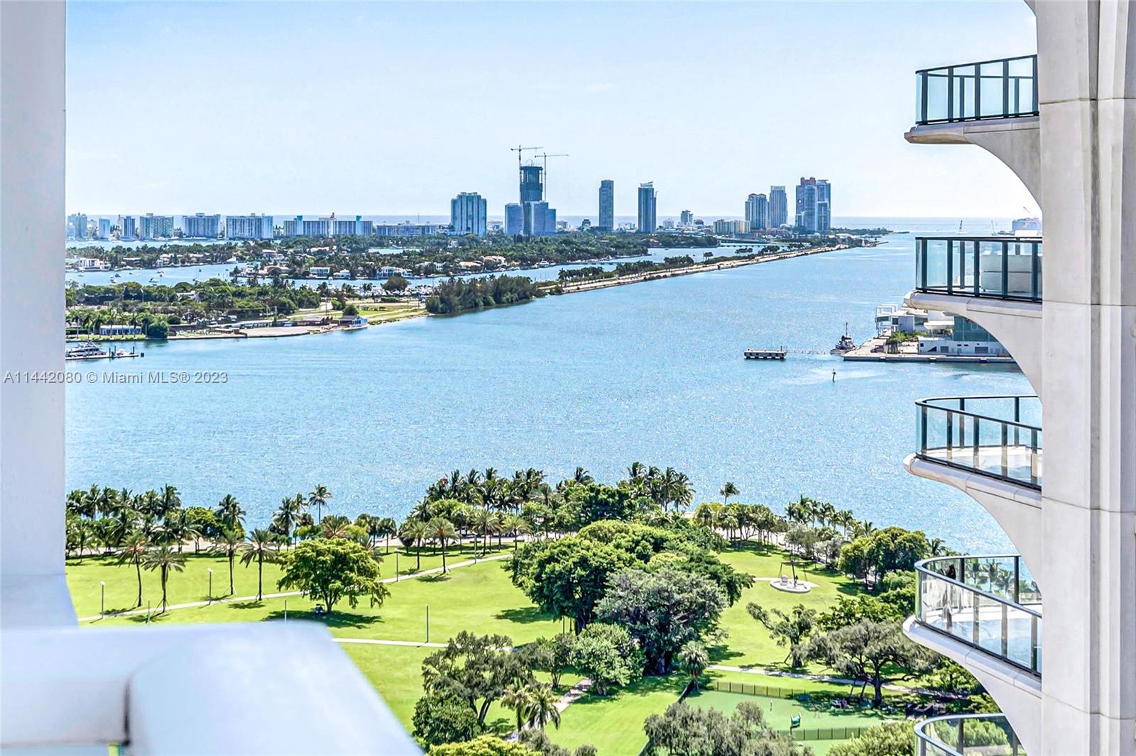 1040 Biscayne Boulevard, Unit 2107 Miami, FL 33132 - Photo 2 of 50 an aerial view of a house with a yard and lake view