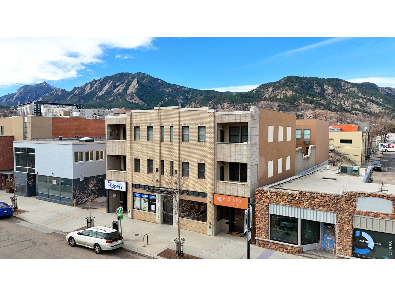 1715 15th Street, Unit 4 Boulder, CO 80302 - Photo 2 of 24 Aerial view of the building front