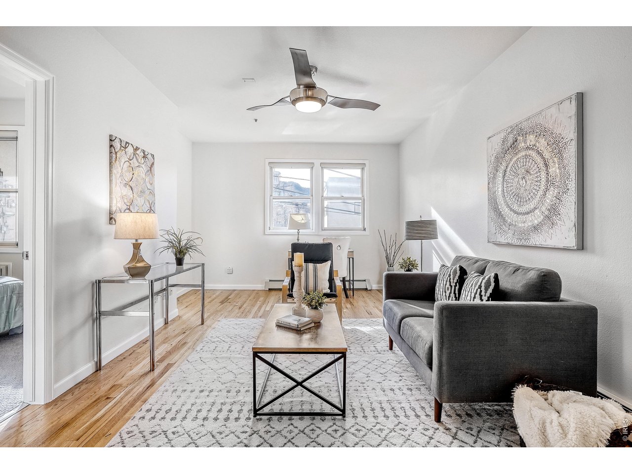 1715 15th Street, Unit 4 Boulder, CO 80302 - Photo 7 of 24 Living area, open layout and wood floors throughout