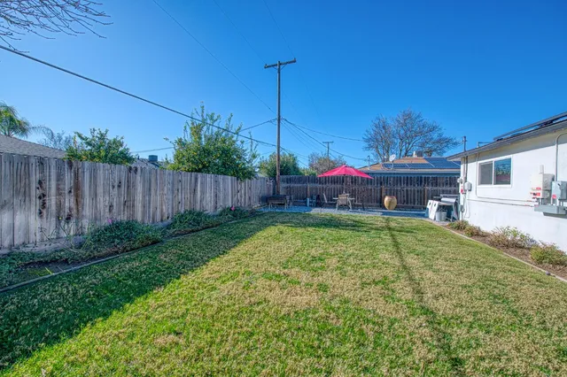 a backyard of a house
