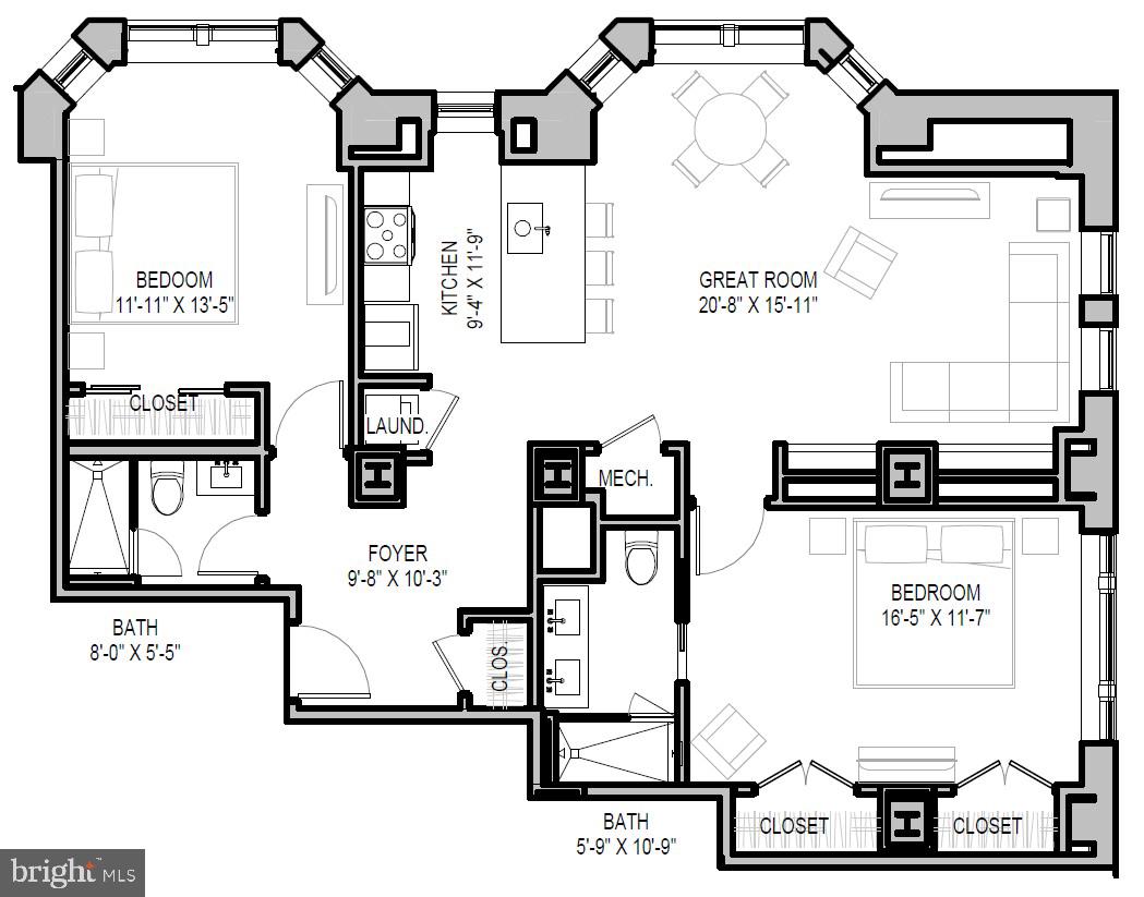 135 South 19th Street, Unit 308 Philadelphia, PA 19103 - Photo 19 of 24 a view of a book shop on a wall