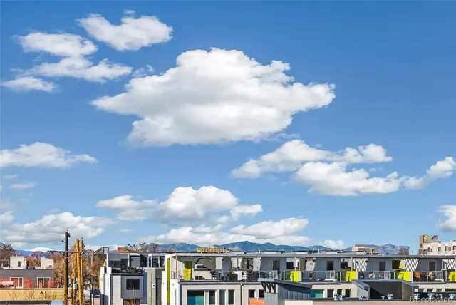 a view of a city that has tall buildings