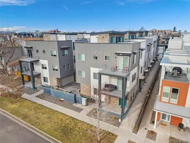 a view of a city that has tall buildings