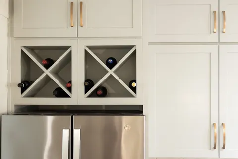 a close view of and utility room