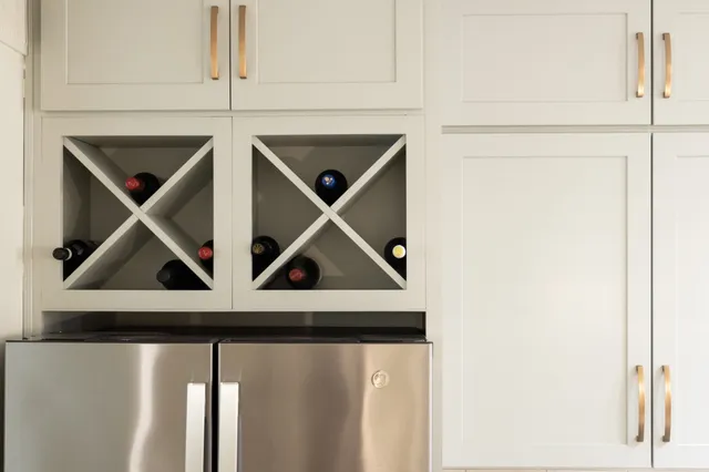 a close view of and utility room