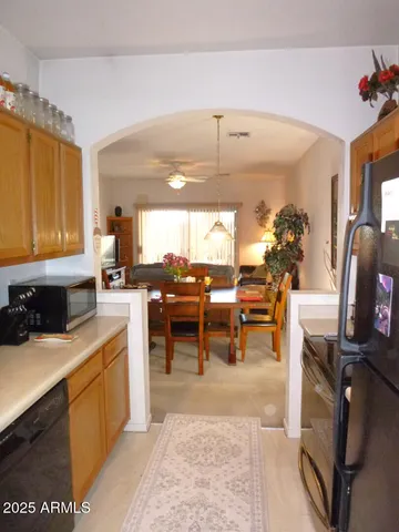 a kitchen with lots of counter top space