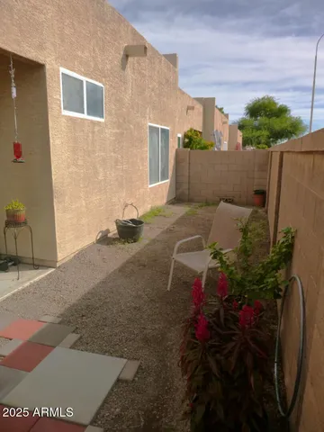 a backyard of a house