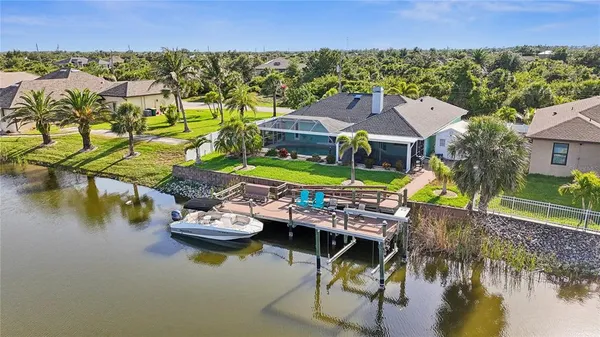 a view of a lake with a mountain in the background
