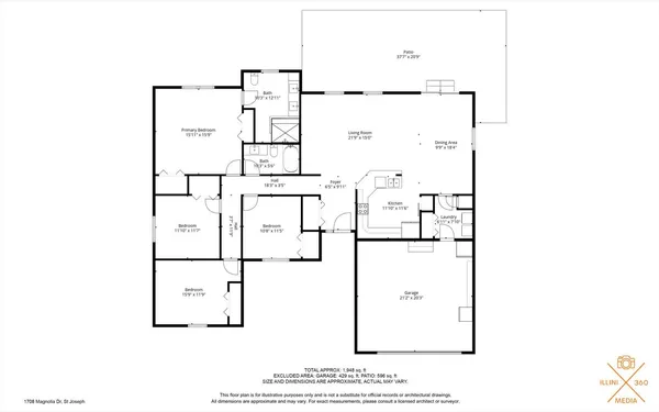 $339,900 | 1708 Magnolia Drive, St. Joseph, IL 61873