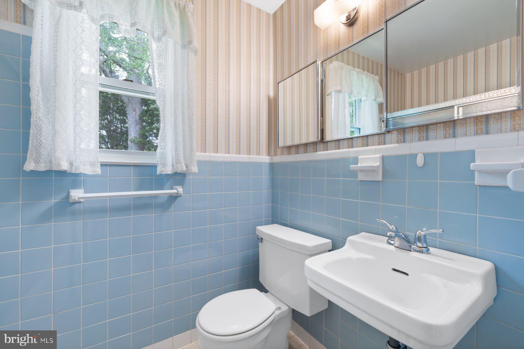 5304 Moultrie Road Springfield, VA 22151 - Photo 22 of 38 a bathroom with a sink a toilet and a mirror