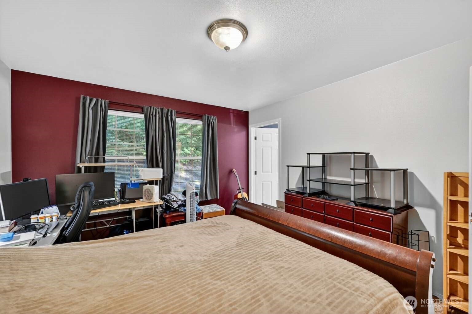 2972 Brook Lane Sedro-Woolley, WA 98284 - Photo 21 of 35 a bedroom with furniture and large windows