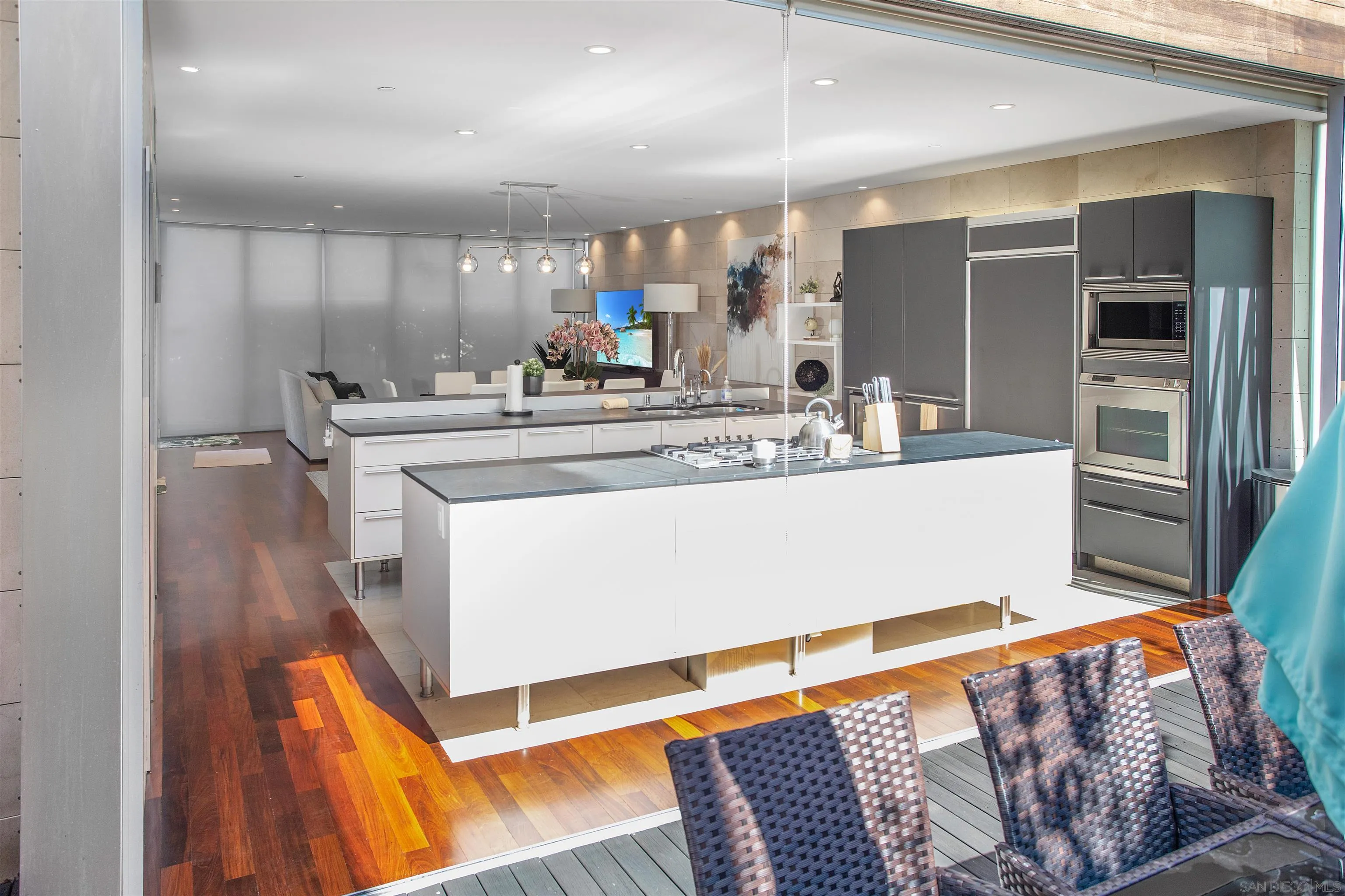 427 Ravina Street La Jolla, CA 92037 - Photo 5 of 36 a view of kitchen with stainless steel appliances kitchen island sink stove and refrigerator