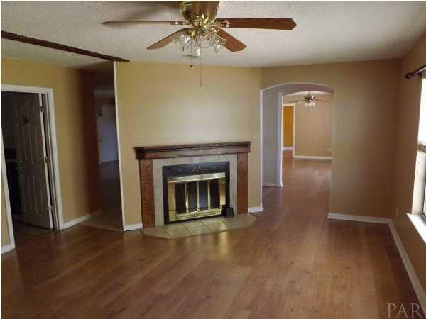 The Living Room offers a fireplace for cool Florida winters