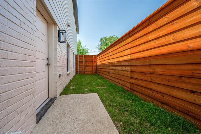 a view of a backyard with a garden