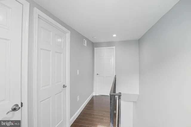 a view of hallway with stairs