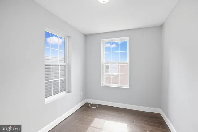 an empty room with a window