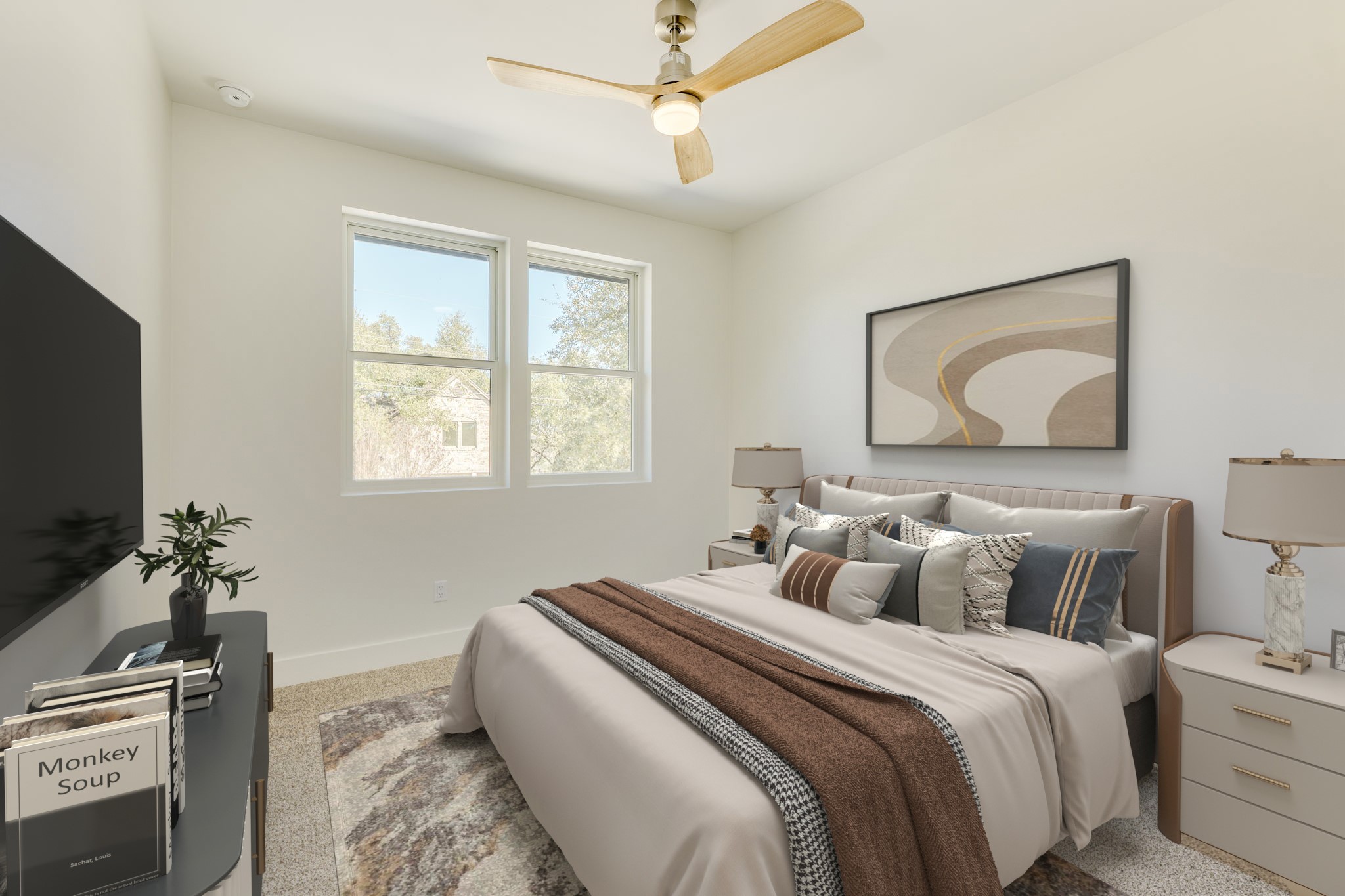 3014 Brass Buttons Trail Austin, TX 78734 - Photo 23 of 35 Virtually staged photo of Bedroom #2. Furniture might not be to scale.