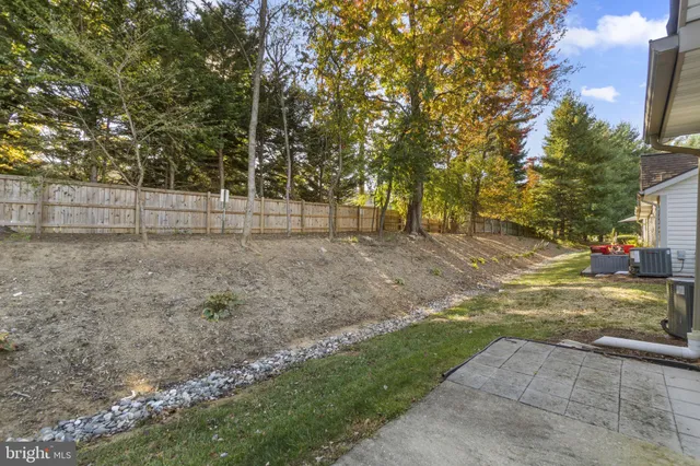 a view of backyard with green space