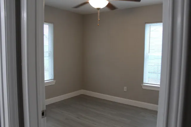 an empty room with a window