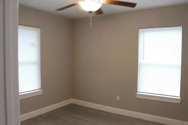 an empty room with a window